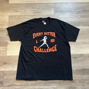 Vintage 90s Black Baseball single stitch shirt 2XL